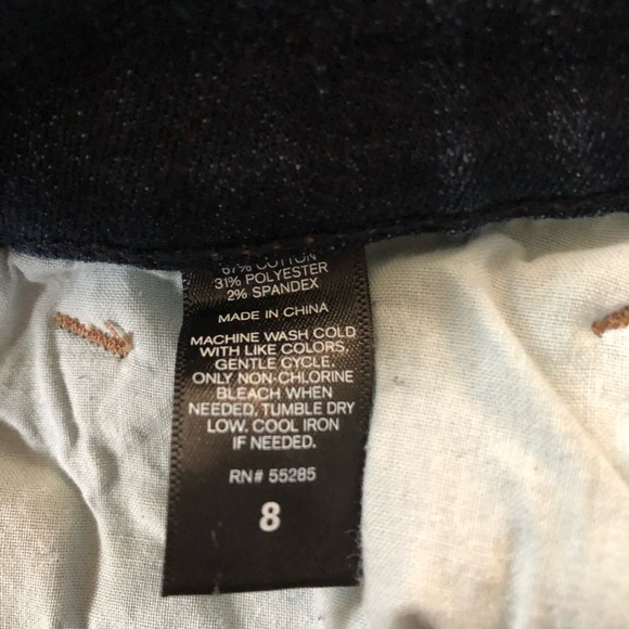 Express Dark Wash High Rise Wide Leg Crop - Picture 7 of 8